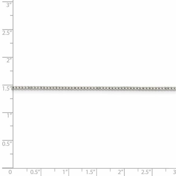 1.4mm, Sterling Silver, Solid Box Chain Necklace, 24 Inch - Picture 5 of 8